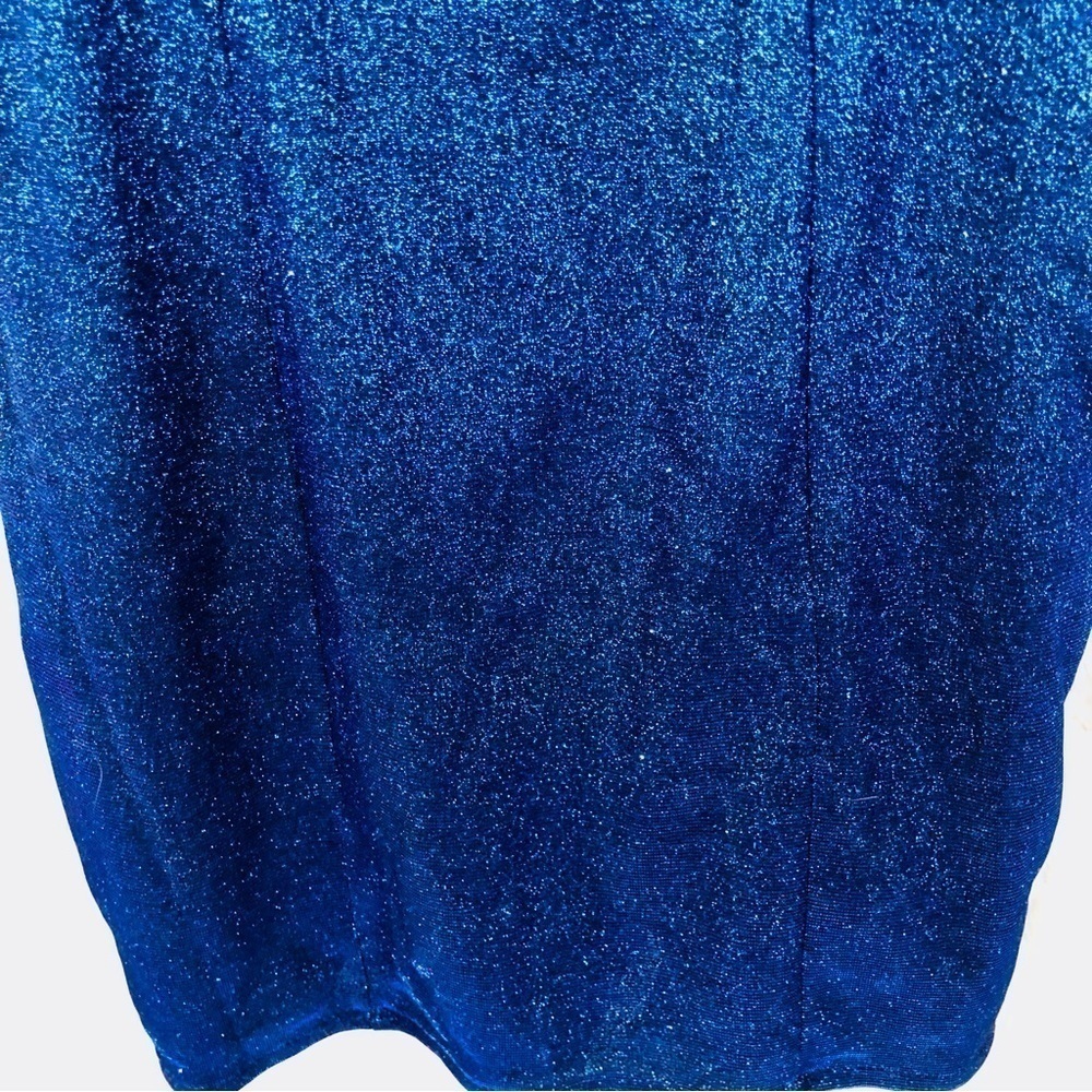 Lulus Sensation Blue purple shift glitter body con mini dress womens XS prom - Picture 8 of 16